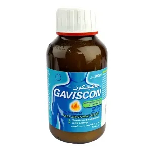 Gaviscon Fast Soothing Relief Heartburn & Indigestion Long Lasting Peppermint Liquid 200ml